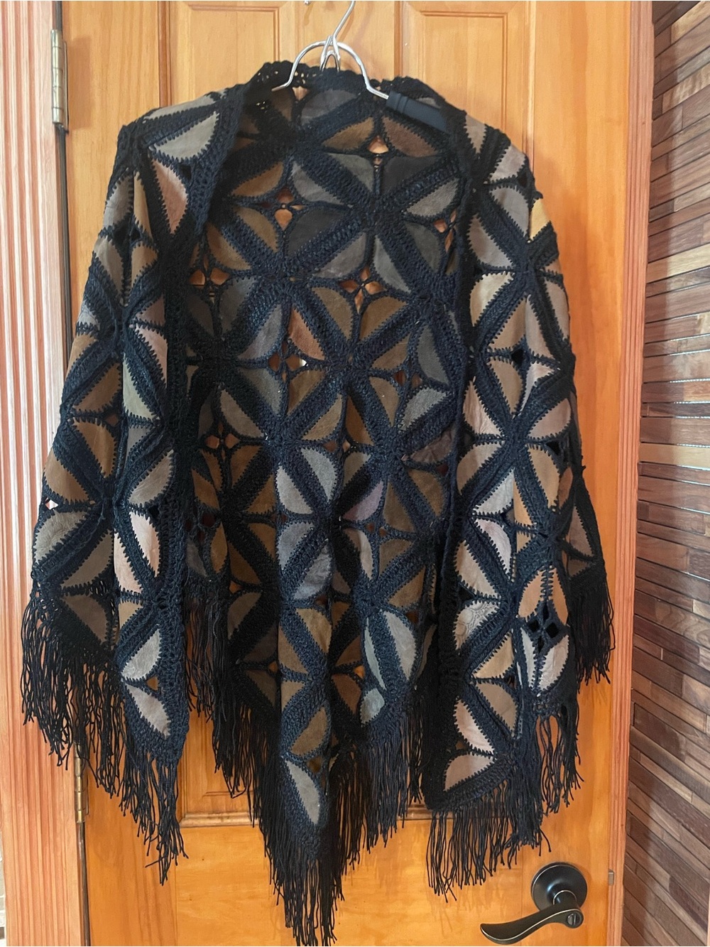 Vintage, unique,Beautiful X-large women scarf with wonderful designs .